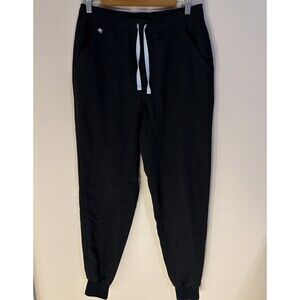 Figs Zamora Jogger Scrub Pants Med Black Technical Collection Pockets Drawstring